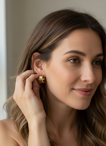 Cerchio perfetto – Orecchino gold