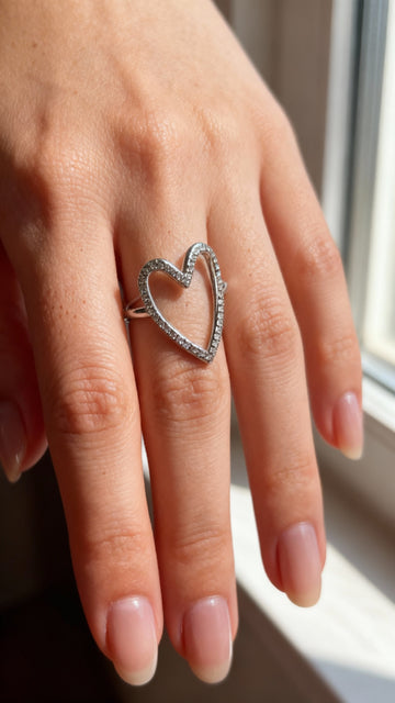 Heart – Anello cuoricino Swarovski (Silver)