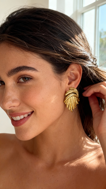 Nodo – Orecchini martellati gold