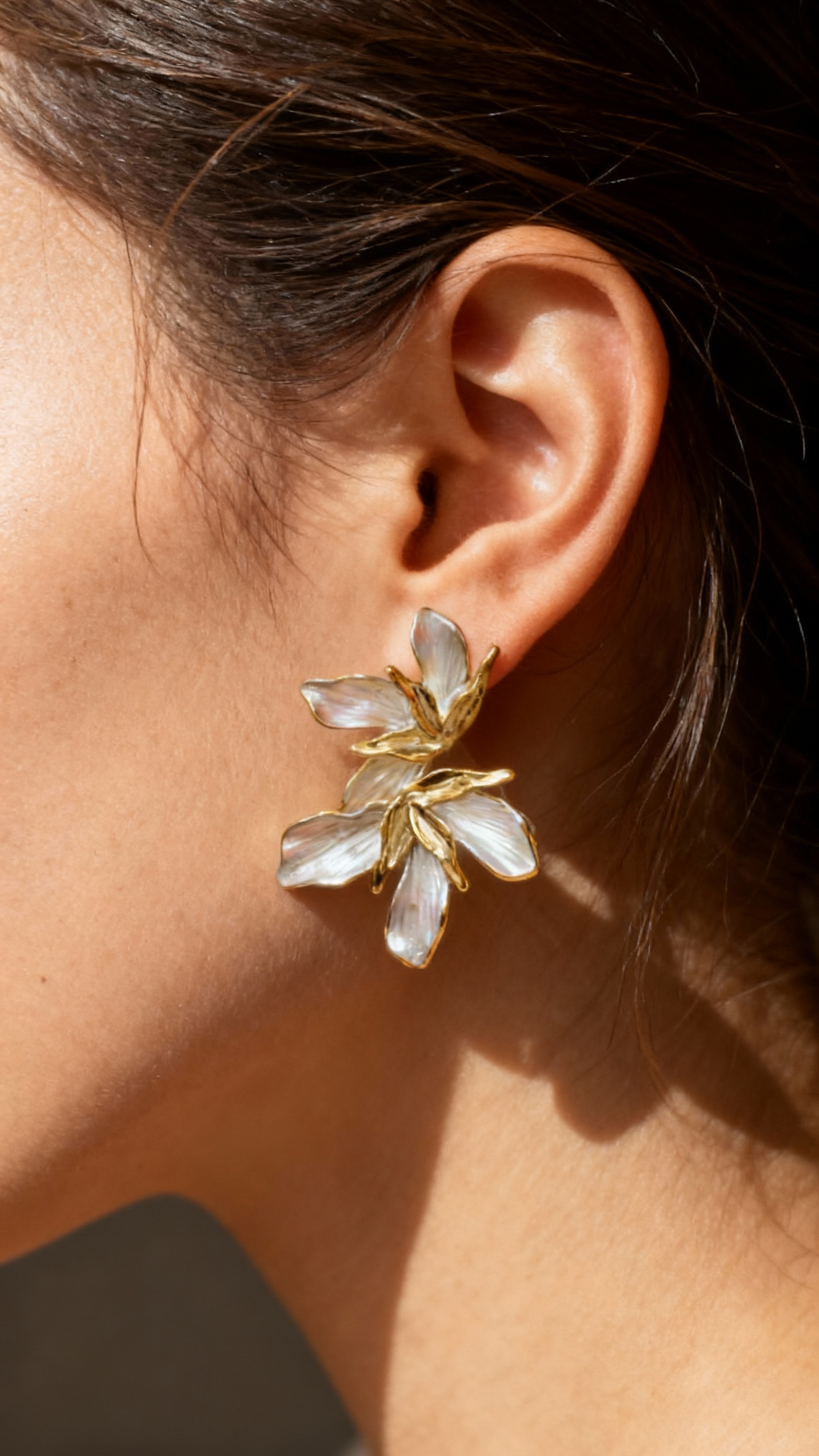 Farfalla – Orecchini perla & oro